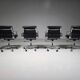 Chaises de bureau EA 217 Soft Pad par Charles et Ray Eames pour ICF, années 1980.