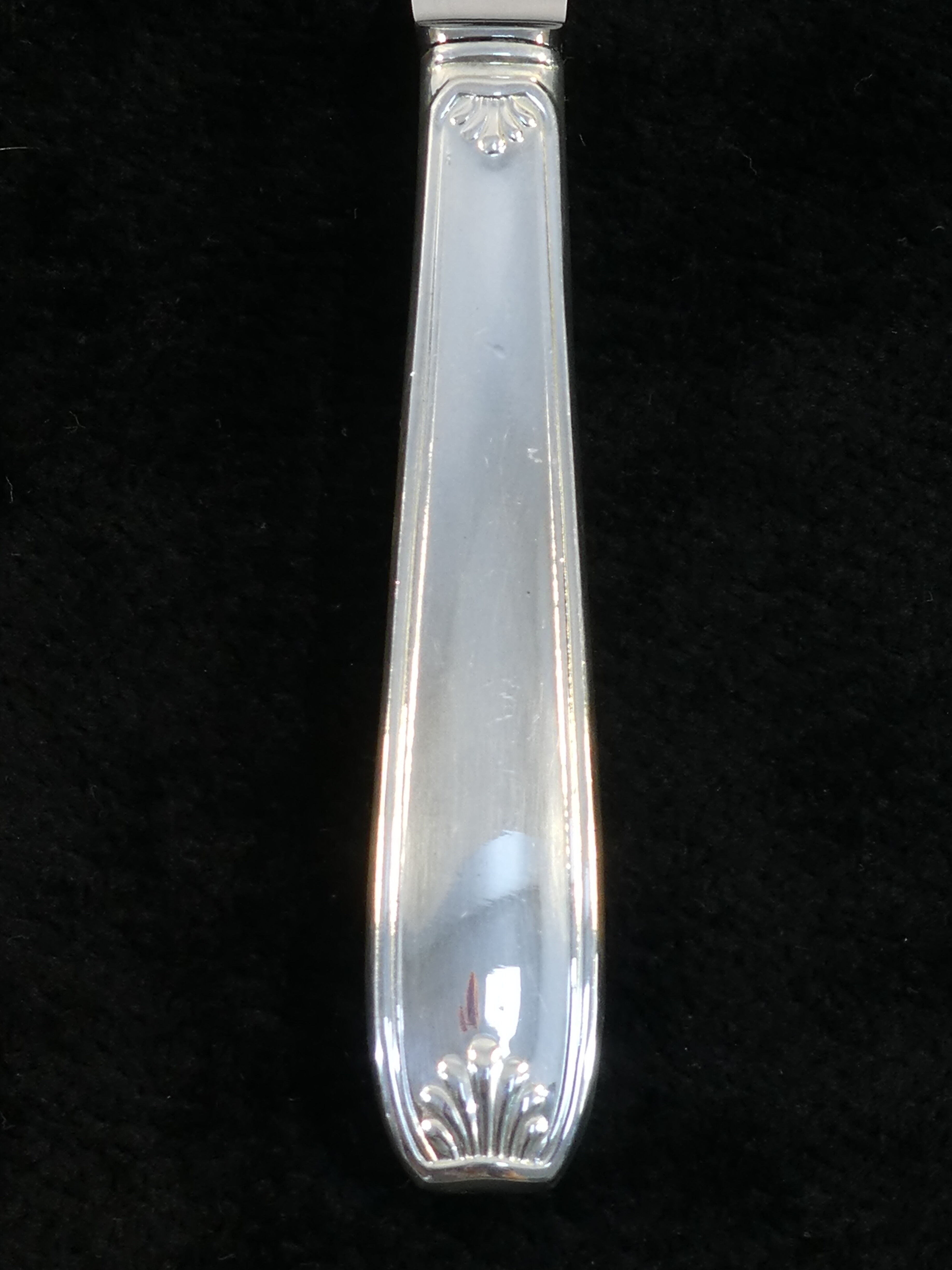 Box 12 knives entremet dessert silver metal cheese