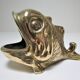 Zoomorphic ashtray golden bronze fish Vintage Peerage