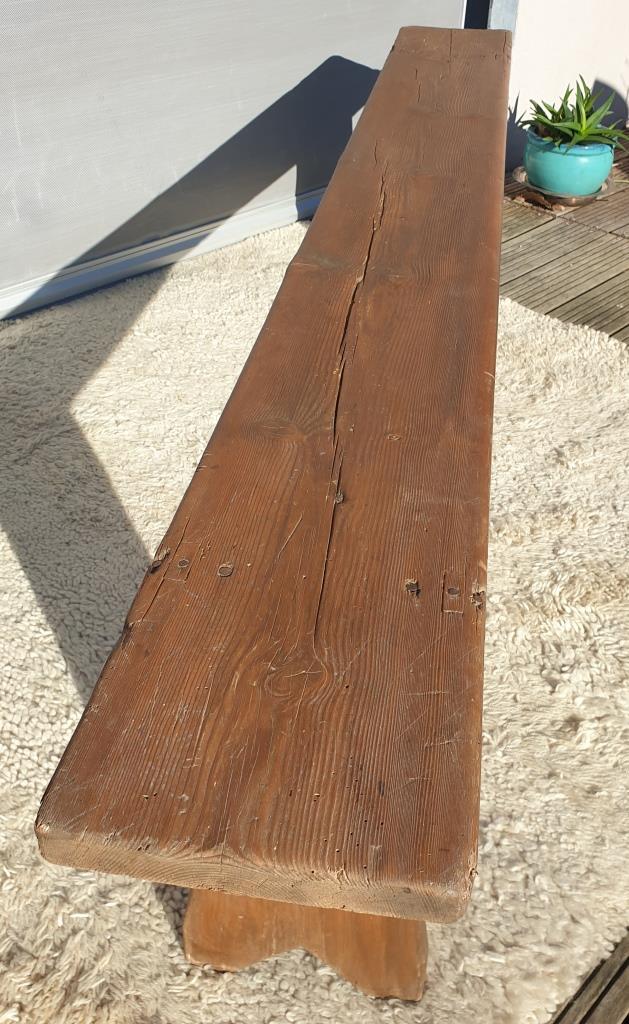 Vintage wooden bench L200