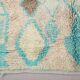 Turquoise Vintage Boujaad Rug 158 cm x 262 cm - Moroccan Wool rug Handmade