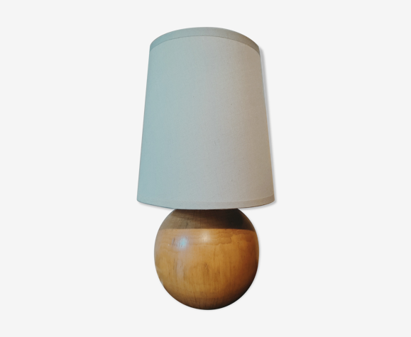 Lampe boule en bois