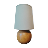 Lampe boule en bois