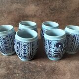 Set of 6 handmade ceramic cups