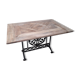 Table à manger bois et fer forgé