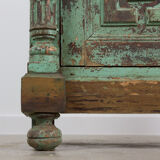 Green French antique cabinet