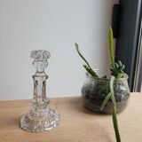 Small molded glass candlestick