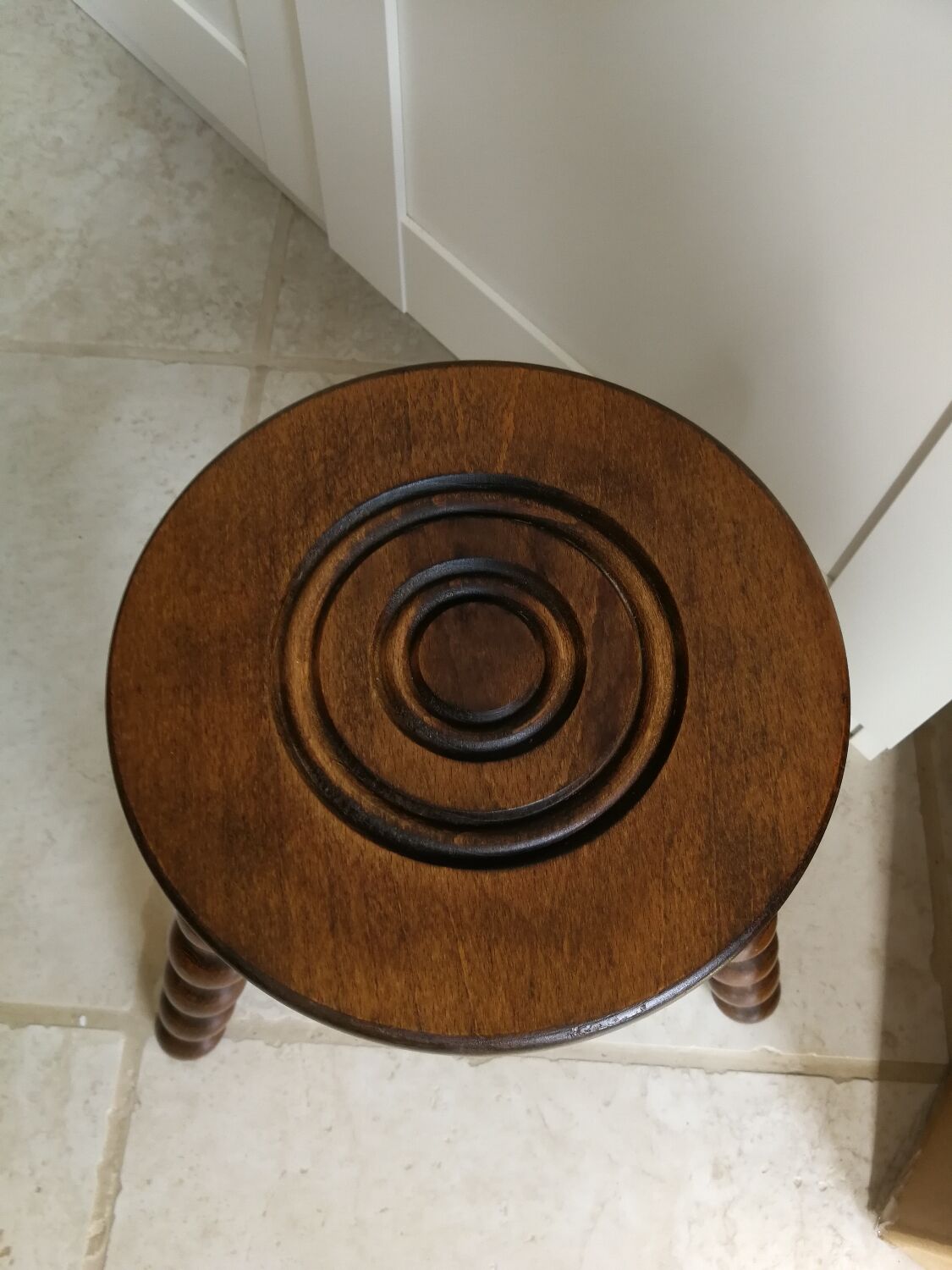 Vintage wooden tripod stool