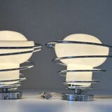 Pair of space age wall lights by Delmas from the 70s