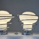 Pair of space age wall lights by Delmas from the 70s