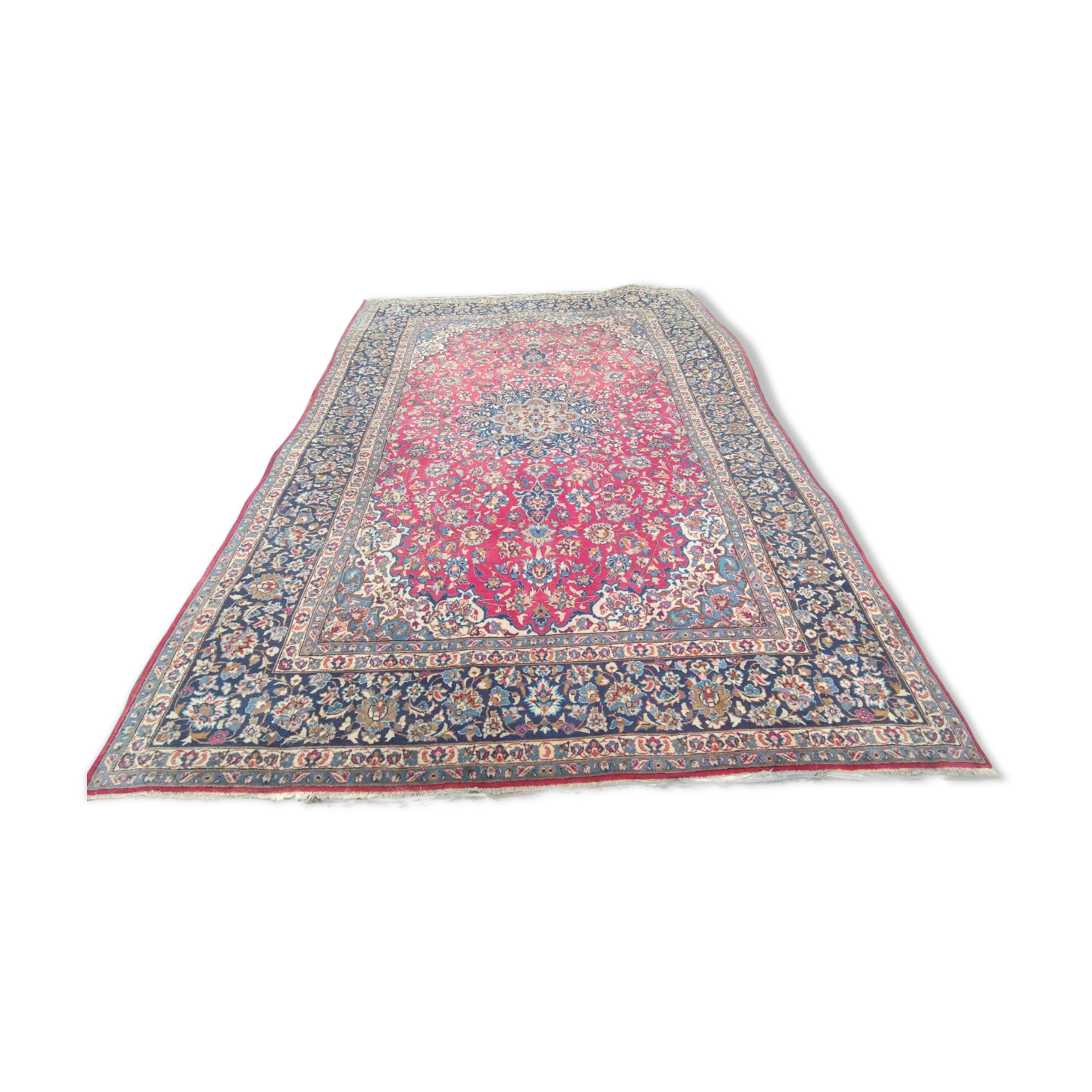 Exceptional vintage Kerman Persian carpet, hand-knotted in wool - 290 x 40.