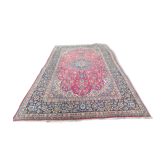 Grand tapis persan Kerman vintage d'exception noué main en laine - 290 x 40