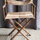 Fauteuil vintage pliant en rotin