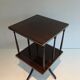 Rotating Table with Two Mahogany and Brass Platforms with Turned Columns.