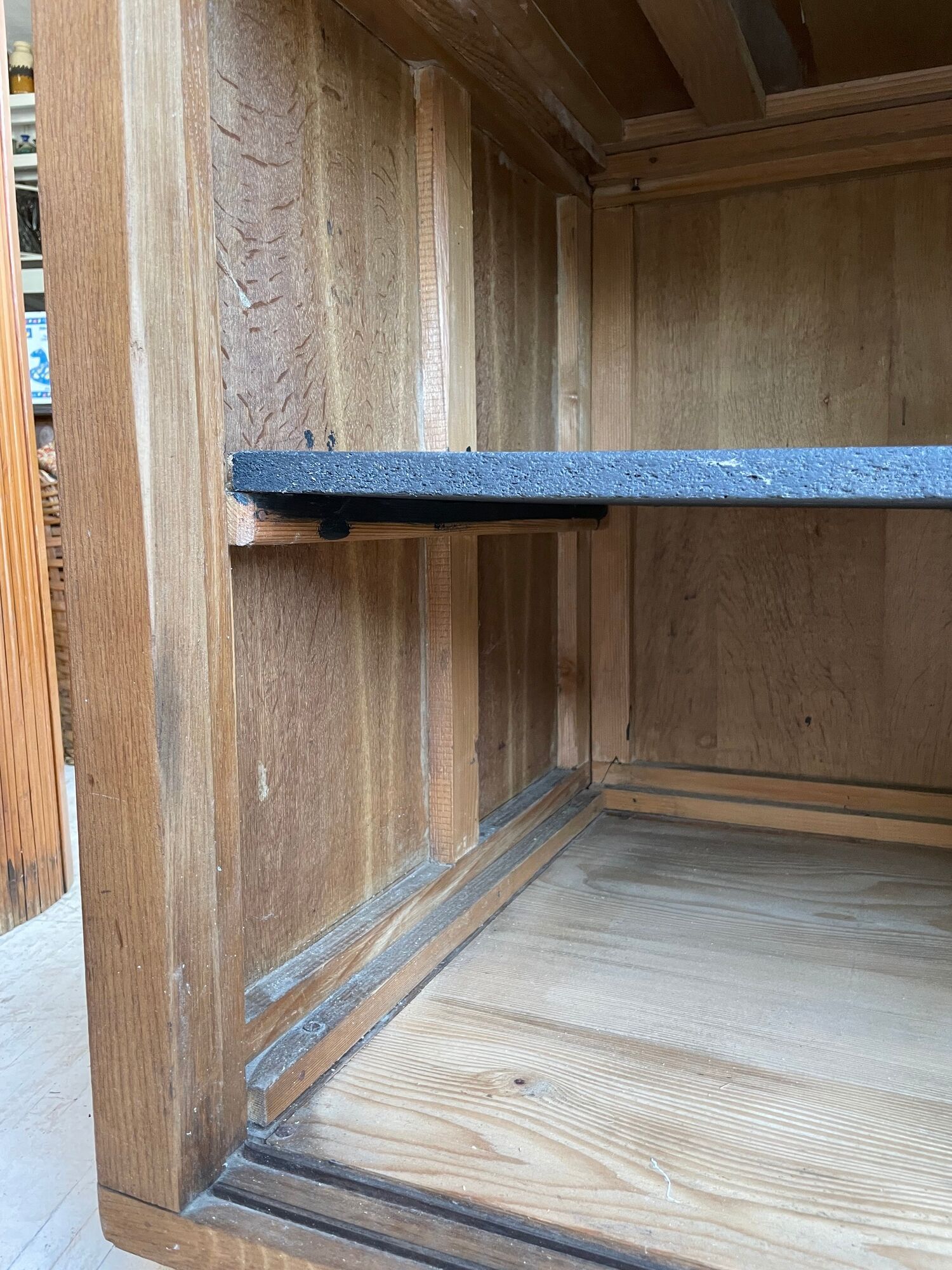 Two-sided counter sliding doors oak XXL 4m enfilade