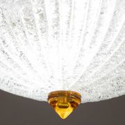 Set of 2 Italian Yellow Large Size Murano Glass Ceiling Fixture, Murano, 19
