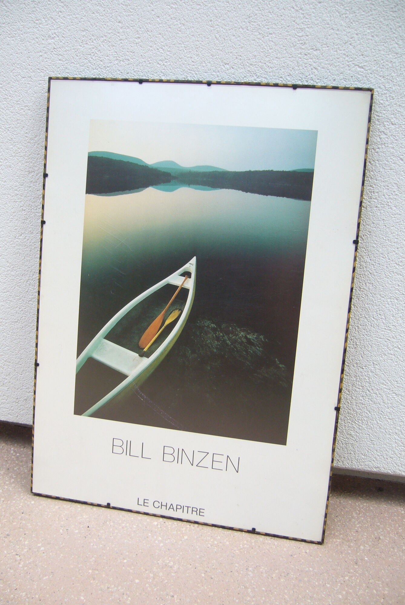 Landscape poster with canoe Habiat vintage Bill Binzen 50 x 70