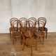 Set of 8 chairs in curved wood Art Nouveau, by Fischel Kohn