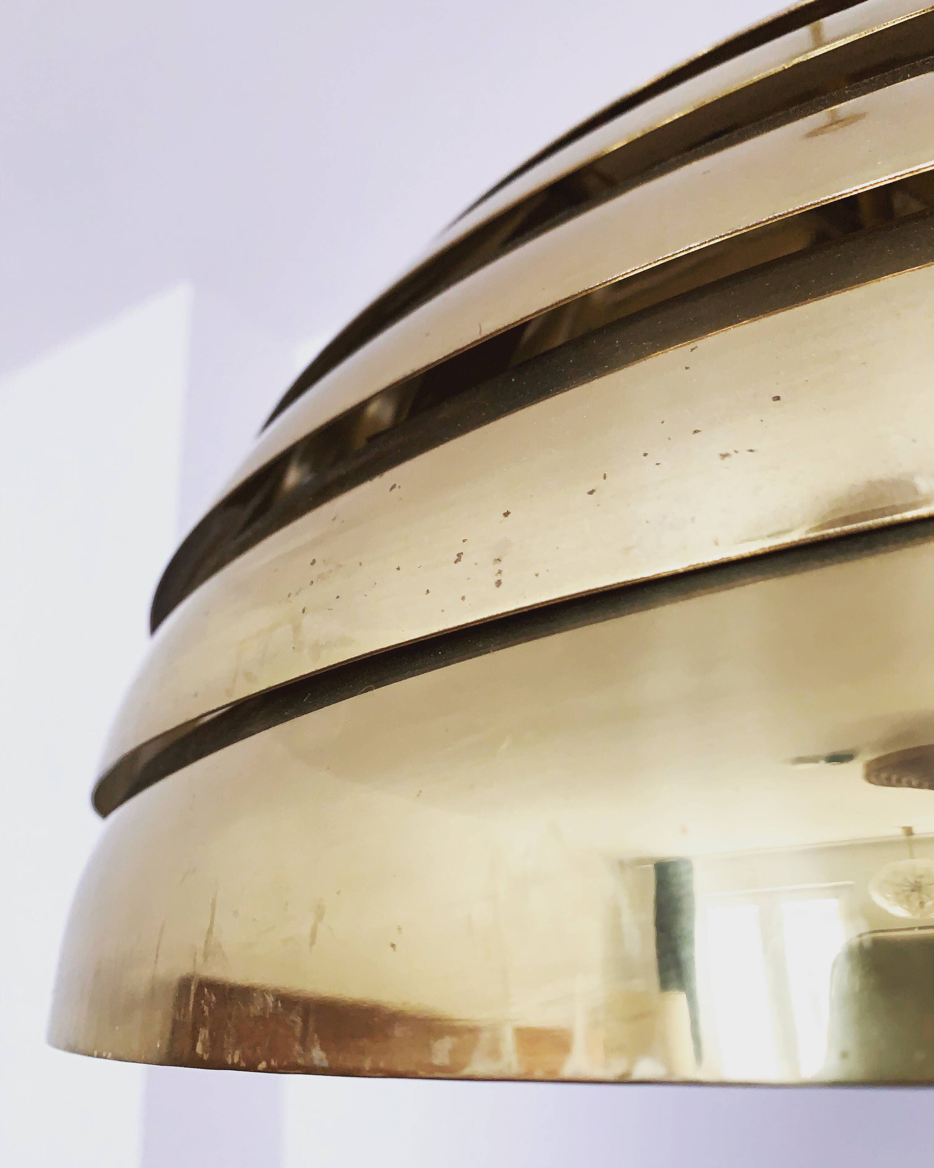 Brass Dome Pendant Lamp by Vereinigte Werkstätten