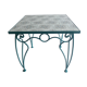 Table en fer forgé et carreau de ciment