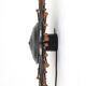 Rare large Dantoft “Sunburst” wall lamp / black / copper / mid-century design / 1960s