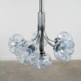 Chandelier, Italian design, Murano glass, 1970s, manufactured in Italy