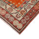 Hand-knotted distressed turkish red runner carpet 95 cm x 365 cm