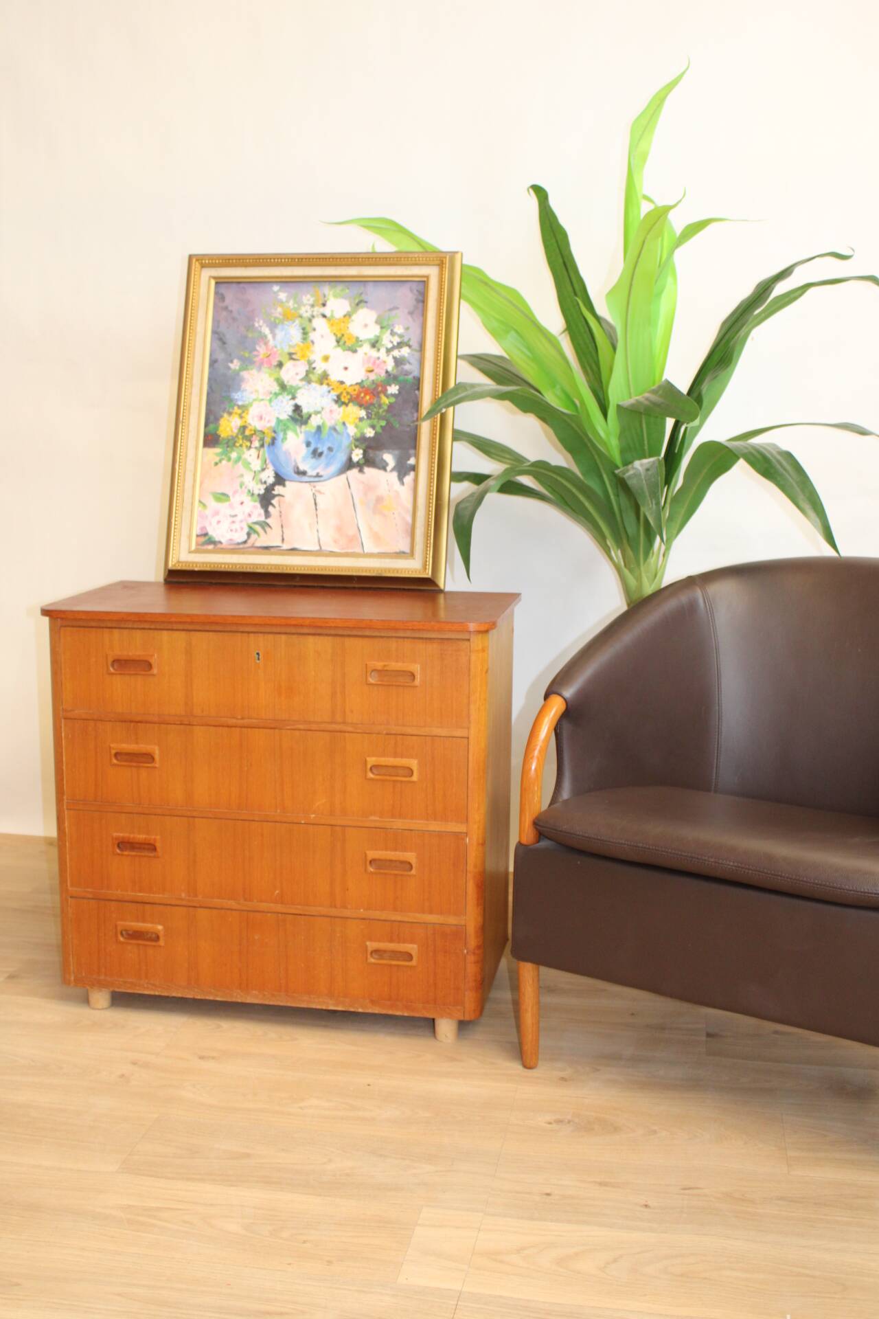 4-drawer chest of drawers in teak 1960 Denmark