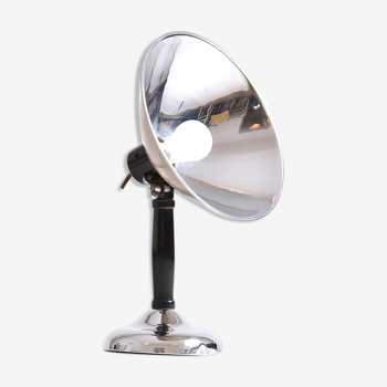 Lampe de table en chrome et métal, Tchécoslovaquie des années 1930