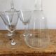 Chiseled glass and carafes