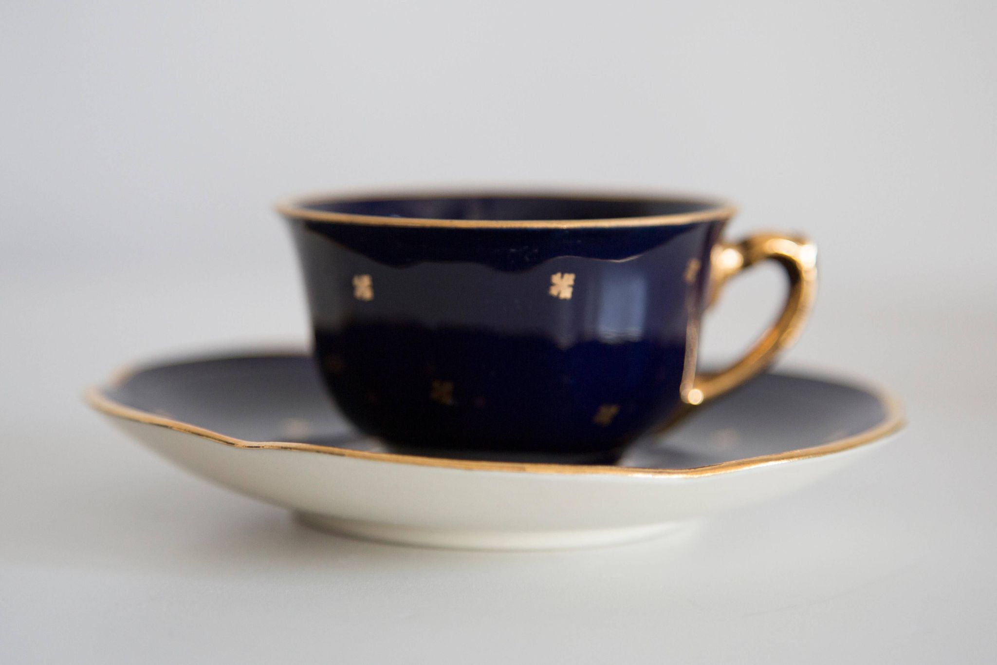 Painted porcelain tea and coffee service, mid-20th century, Poland, 1960.