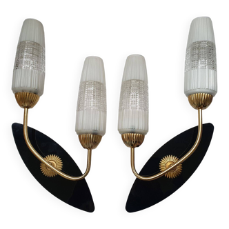 Pair of old Arlus France wall lights