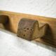 Brutalist wall coat rack with 8 hooks