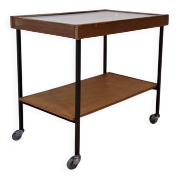 Rolling dessert trolley, German vintage 1950s