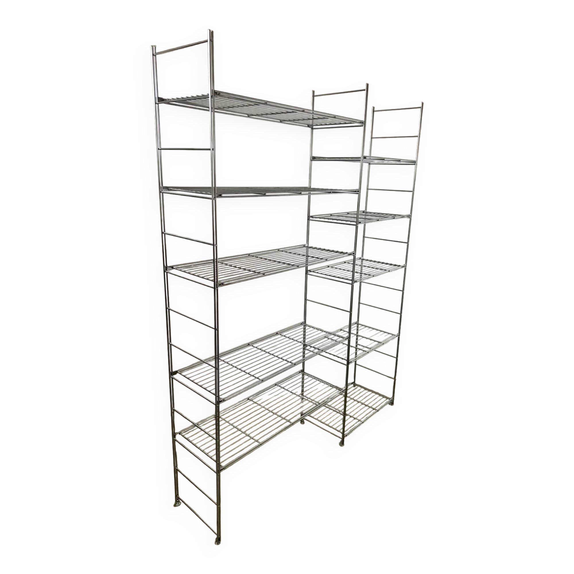 Old modular metal shelf vintage bookcase 10 design shelves from the 80s