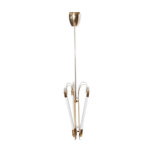 Lustre art déco en laiton avec