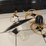 Chandelier workshop metal enamelled porcelain base