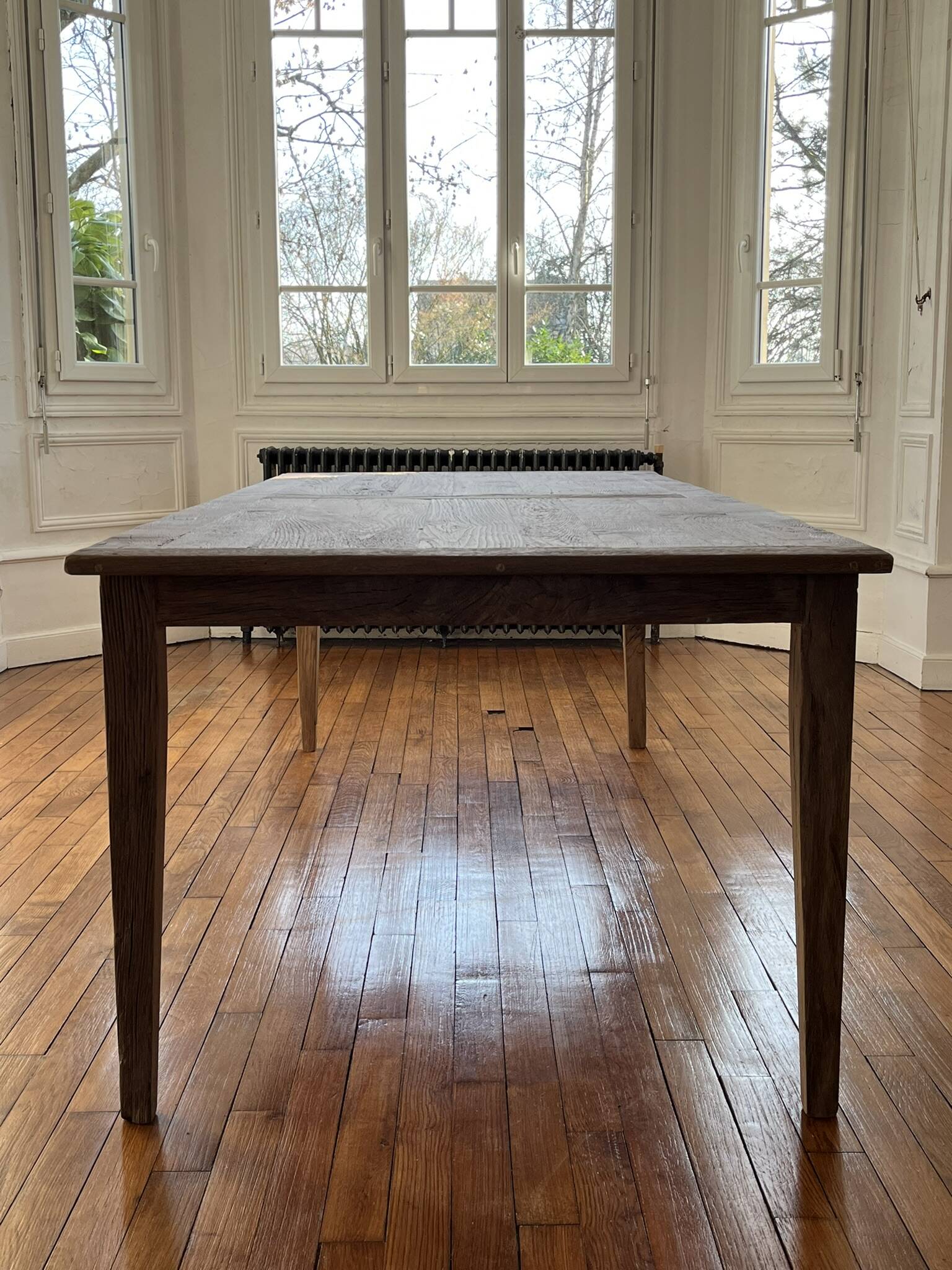 Farm table in solid oak Provence - 250 cm in length