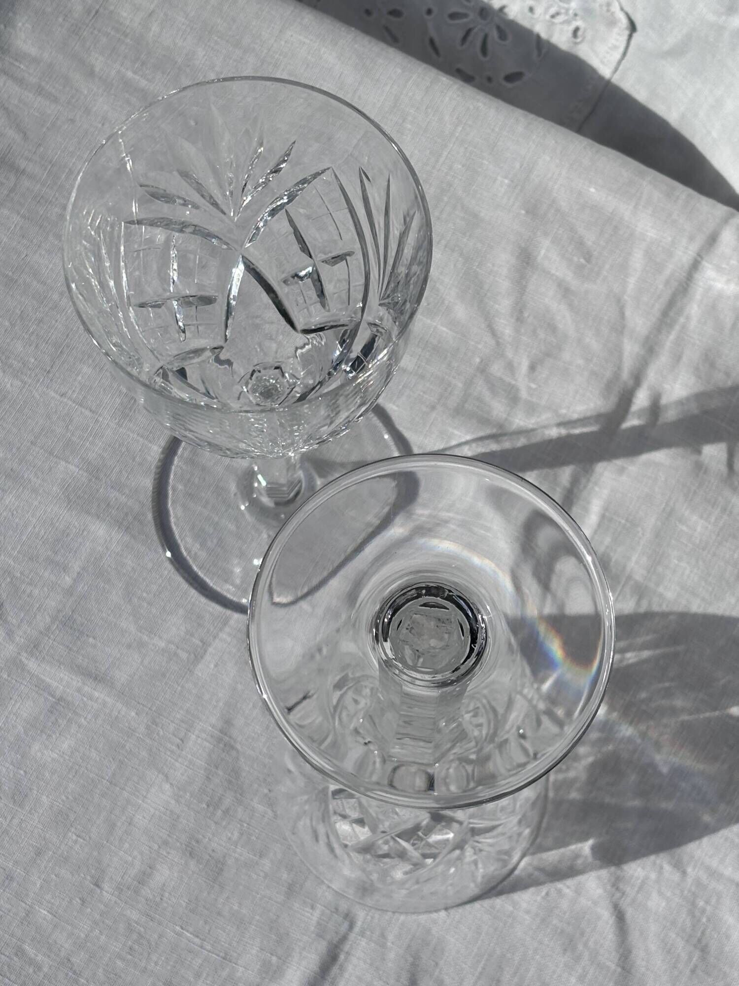 Set of 11 chantilly red wine glasses by saint-louis