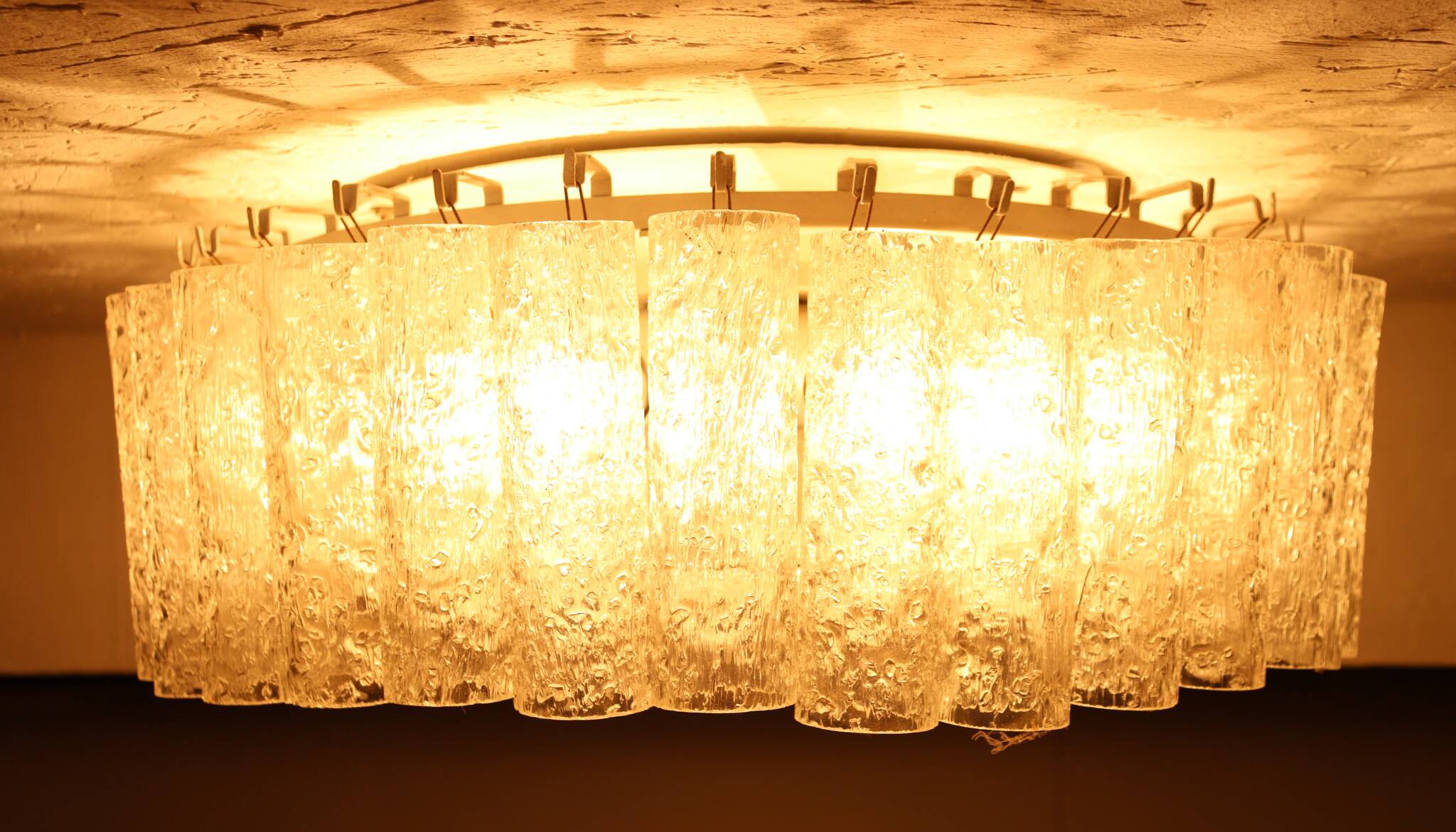 Mid Century Deckenlampe von Doria Leuchten, Deutschland, 1970er Jahre