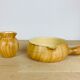 Pitcher and pan Grandjean Jourdan Vallauris, ceramic wood effect