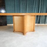 Dinner table in rattan cane