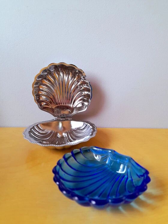 Beurrier coquillage en inox 1970