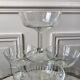 Lot de 10 coupes à champagne en verre cristallin années 50-60