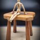 Quadripod solid wood stool
