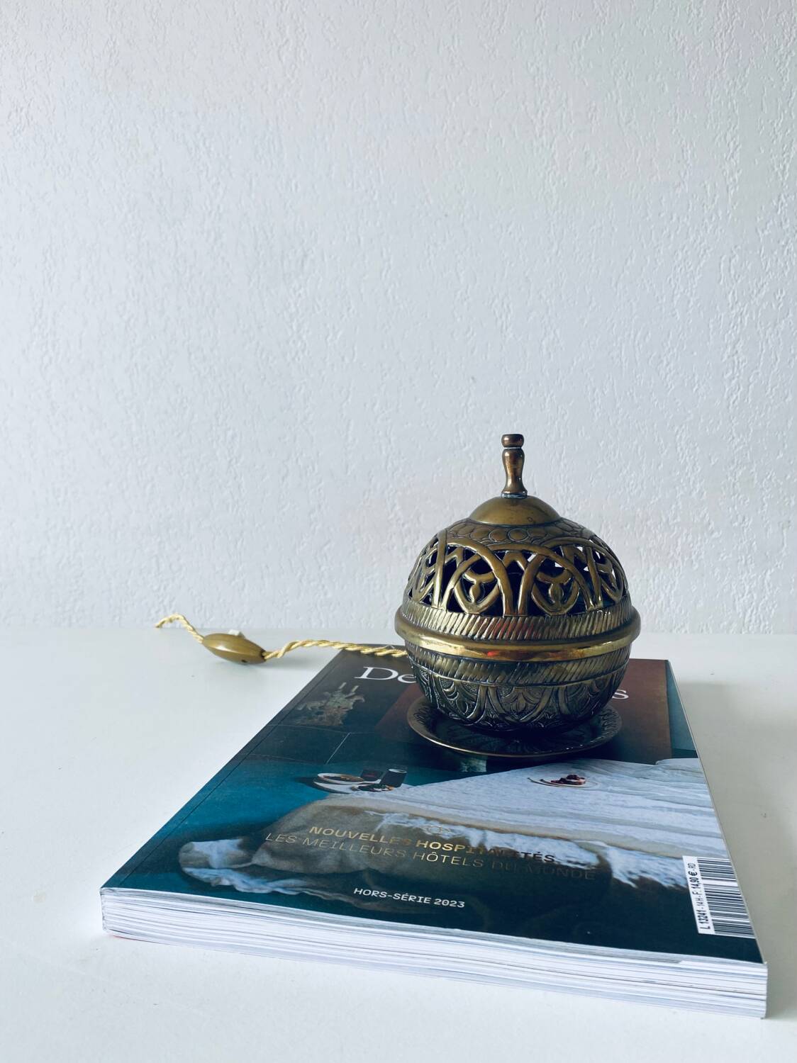 Indian brass lamp