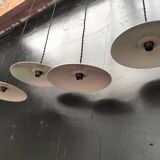 Enameled sheet metal pendant lights