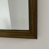 Antique french brass bistro mirror