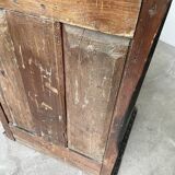 Commode XIXème pin noirci sculpté