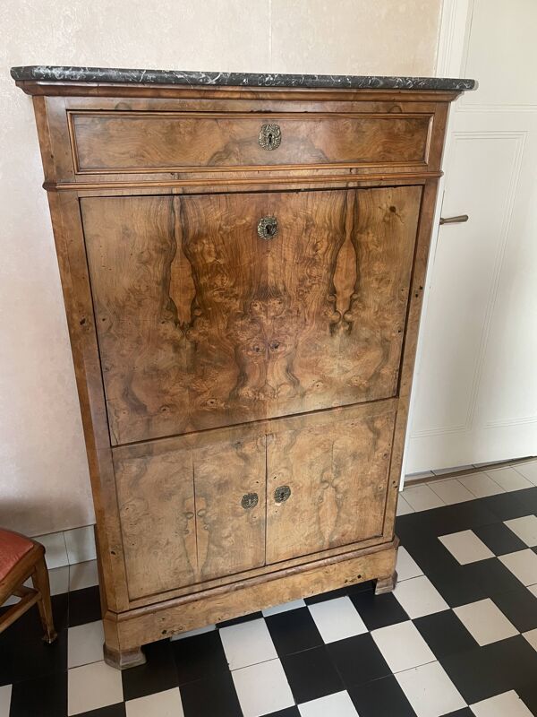 Secrétaire Noyer ancien Mi XIX